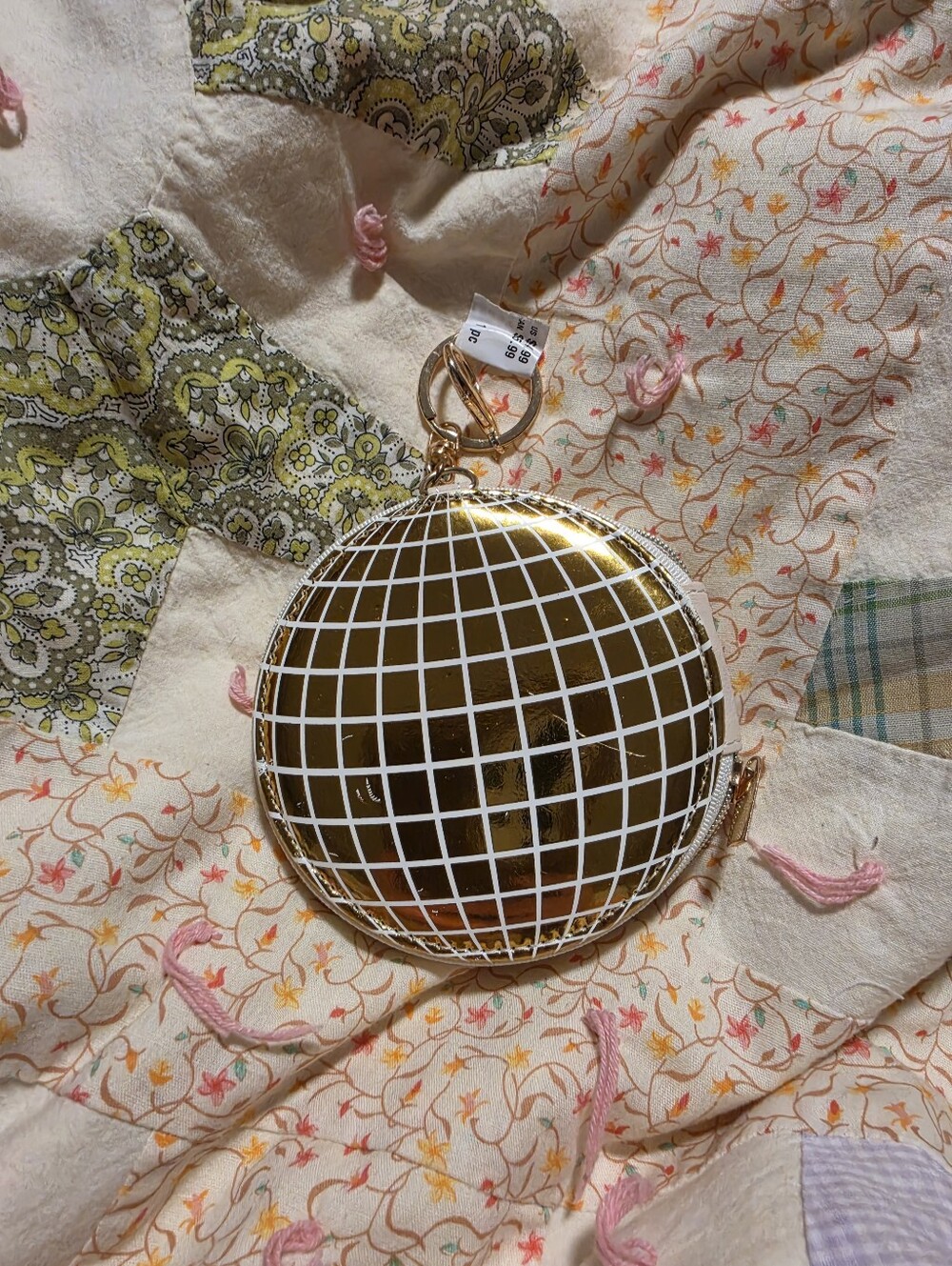 Disco Ball Pouch Keychain